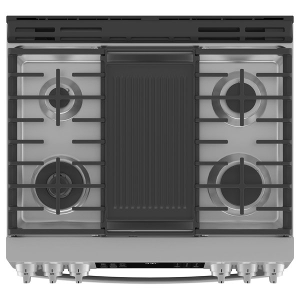 GE Profile™ Smart 30" 5.7 Cubic Feet Dual Fuel Slidein Range & Reviews